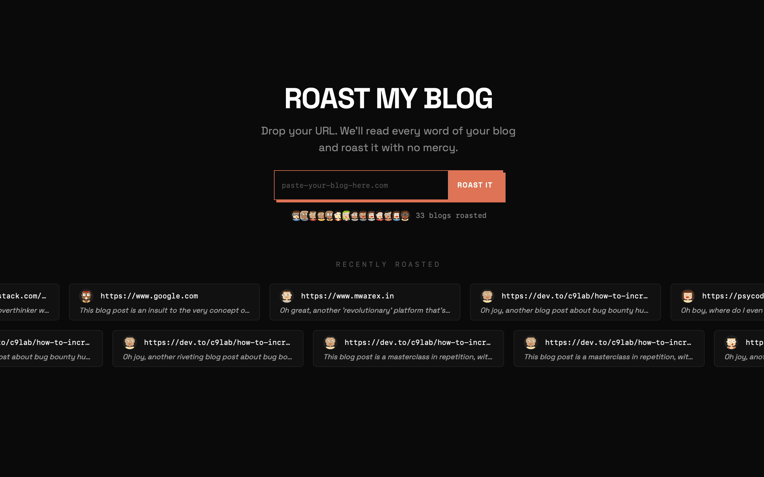RoastMyBlog